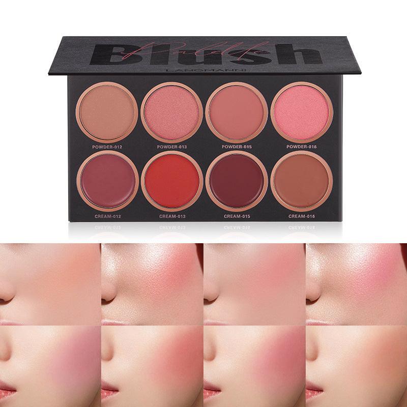 Makeup Eight-color Blush High Disc Brighten Skin Tone.