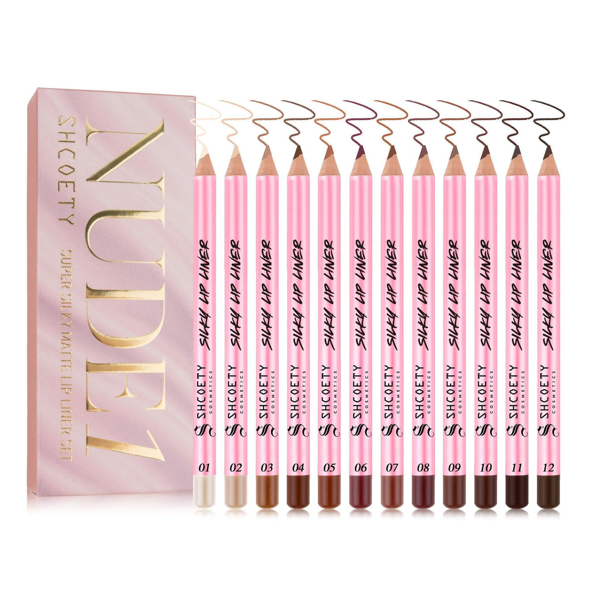 12 Color Matte Lipstick Lip Liner Suit.