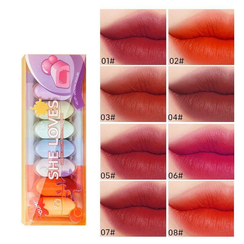 Matte Lasting Non-stick Cup Matte Lipstick Gift Box.