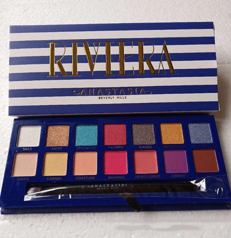 14 Color Eye Shadow Yellow Powder Purple Black Velvet Makeup Palette.