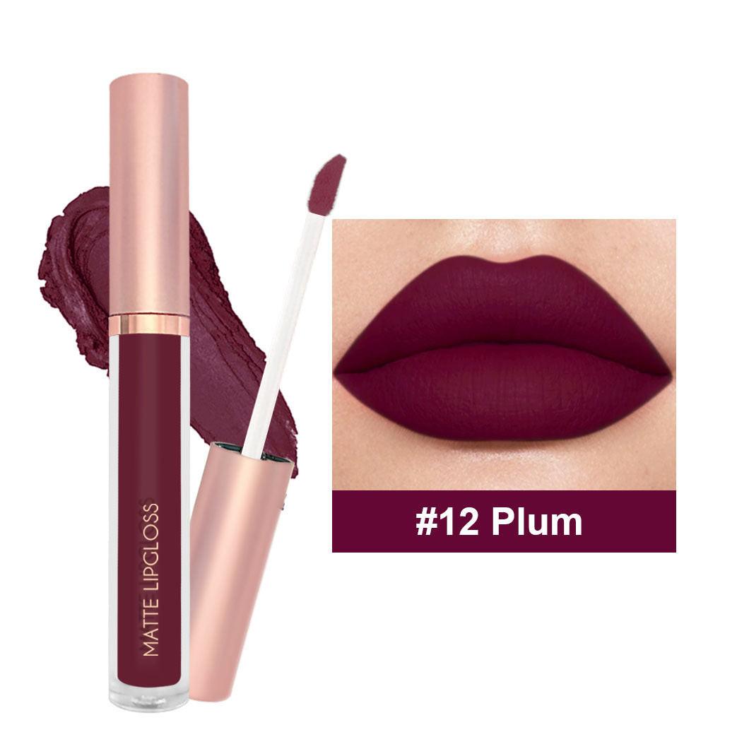 12-color Nude Jam Matte Lip Gloss Does Not Fade.