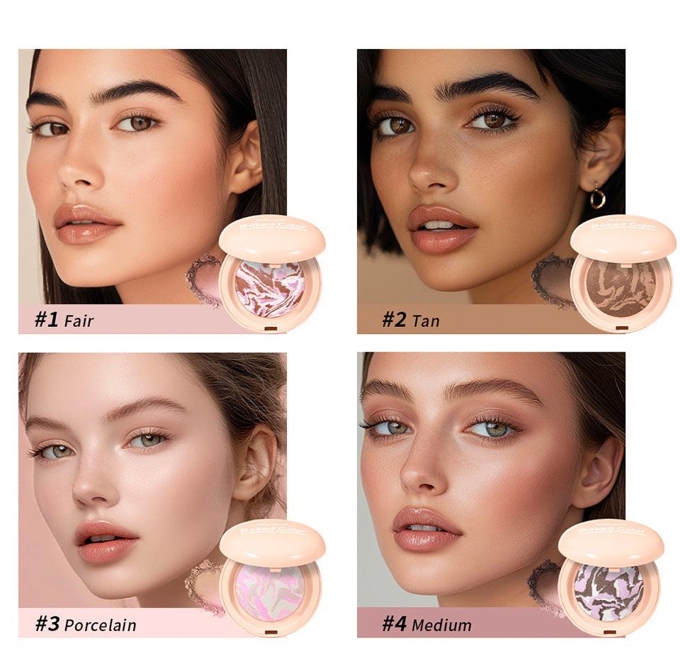Natural Nose Shadow Blush Highlight Bronzing Powder.