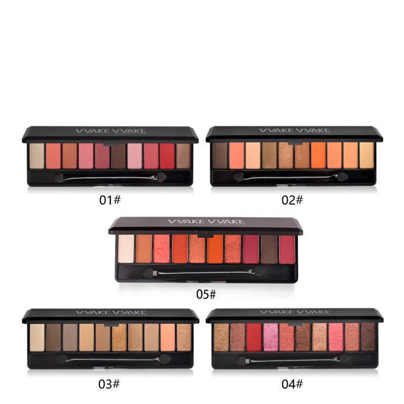 Pearlescent matte waterproof eyeshadow palette.