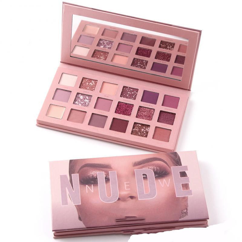 18 Colors Nude Shimmer Matte Eyeshadow Palette Makeup Natural Color Pigmentation Eyeshadow Powder Long Lasting Eyeshadow.
