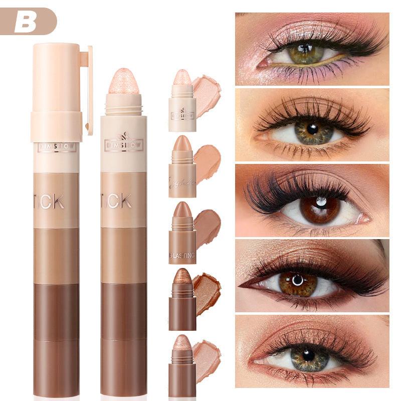 Five And Five Sections Eyeliner Pen Highlight Plain Face Pearl Waterproof Eye Shadow Stick.