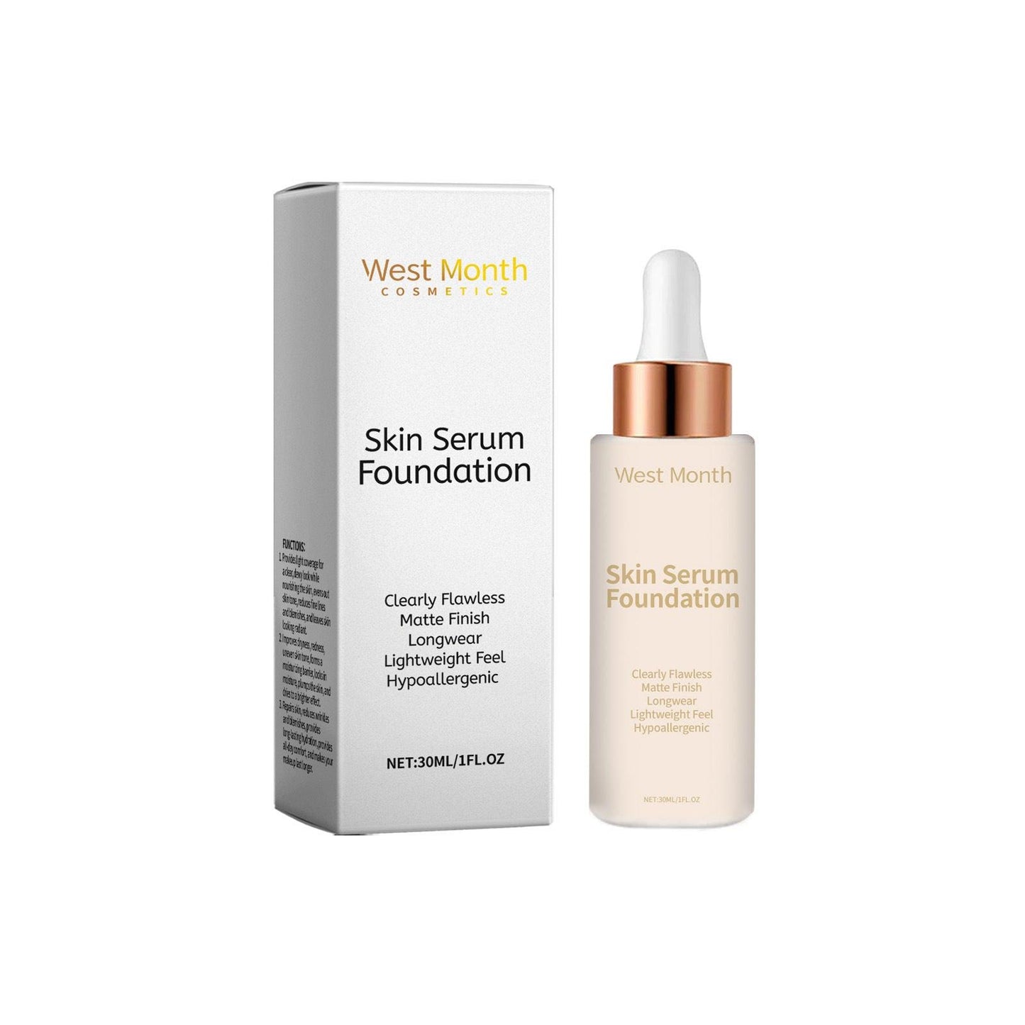 Moisturizing Concealing Foundation Long Lasting Smear-proof Makeup.