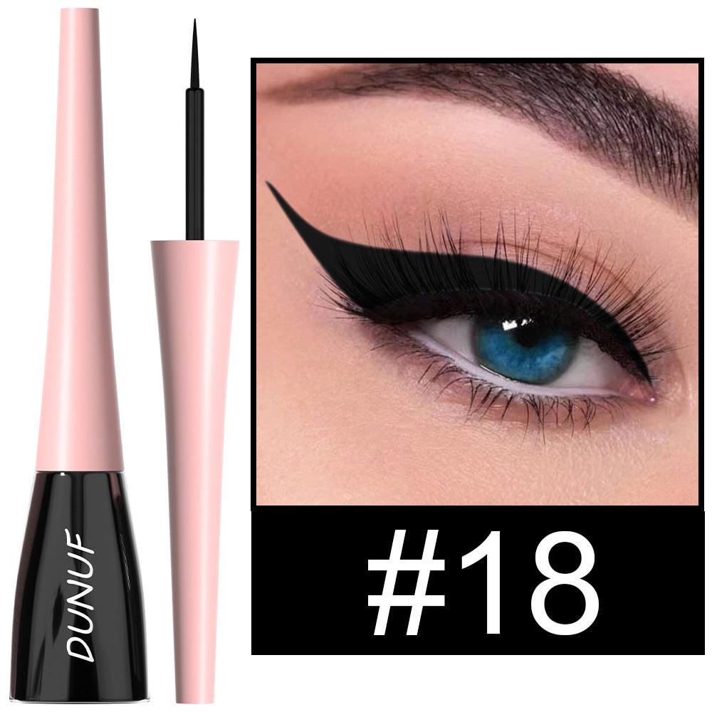 18 Color Long Lasting Waterproof Color Liquid Eyeliner.