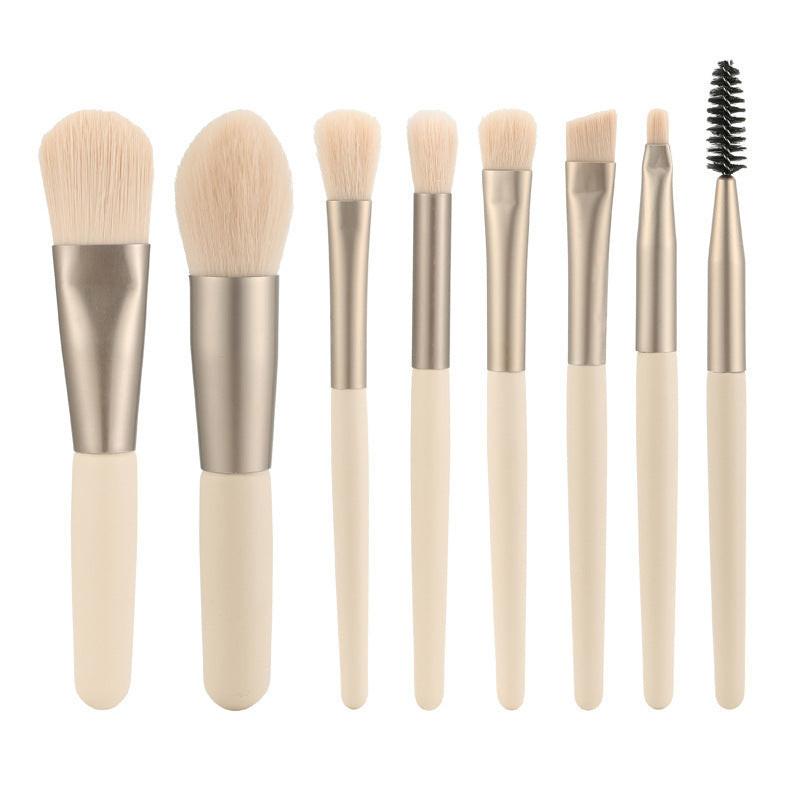 Makeup Brush 8 PCs Suit Eye Shadow Blush Face Powder Repair Highlight Powder Foundation Brush.