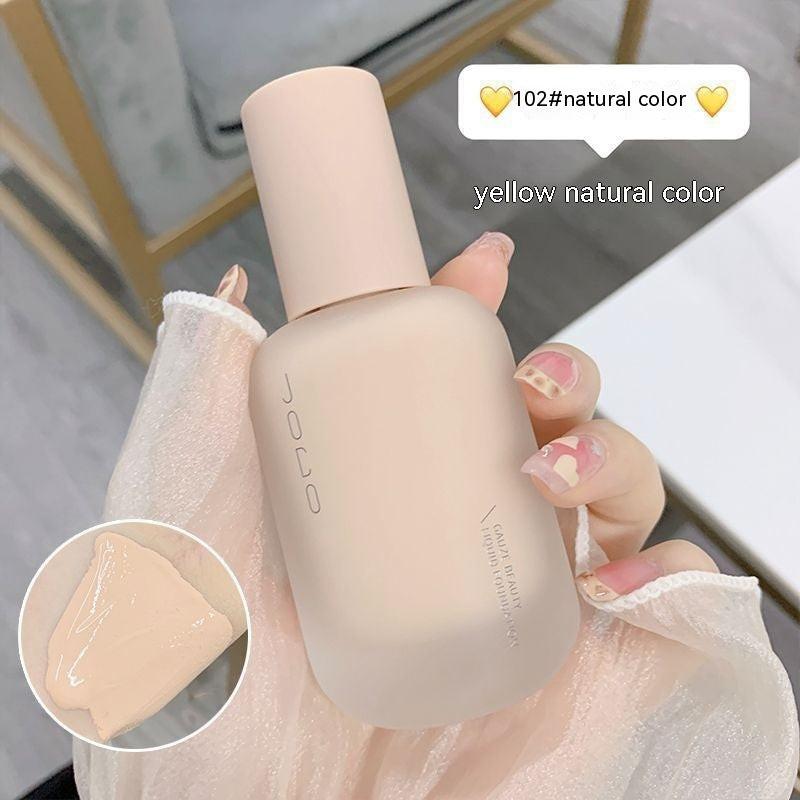 Light Yarn Skin Beauty Liquid Foundation Lightweight Moisturizing Long-lasting Concealer Waterproof And Sweat-proof.