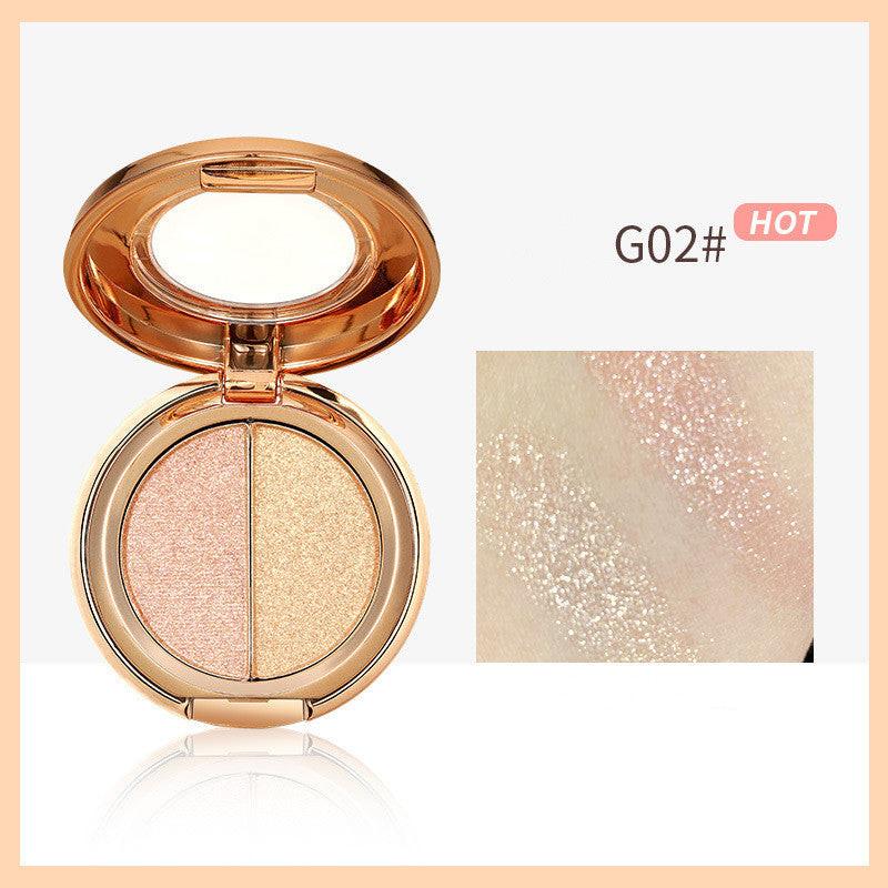 Light Reflecting Milky Way Two-color Eye Shadow Pumpkin Earth Color Matte Orange Bottom Gold Glitter Eye Shadow Plate.
