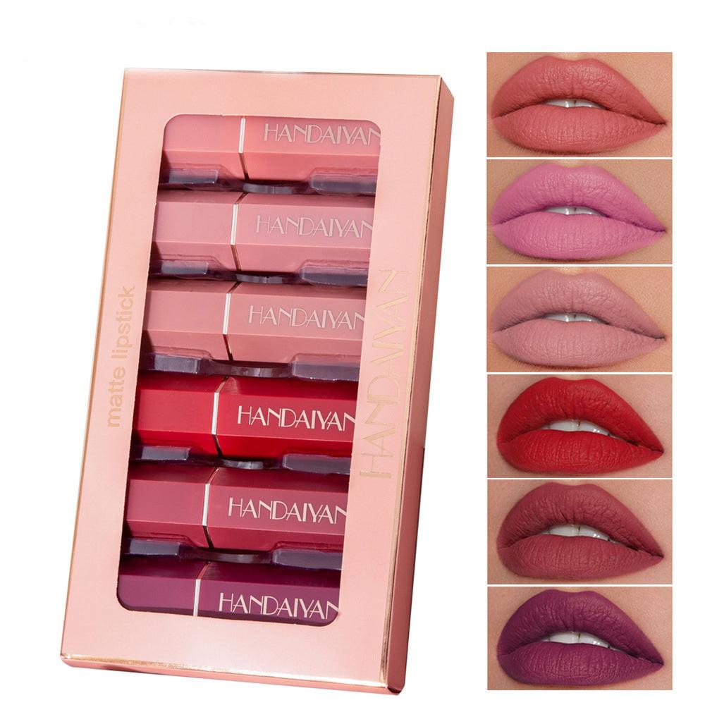 Matte Matte Waterproof Six Lipstick Gift Box Set.