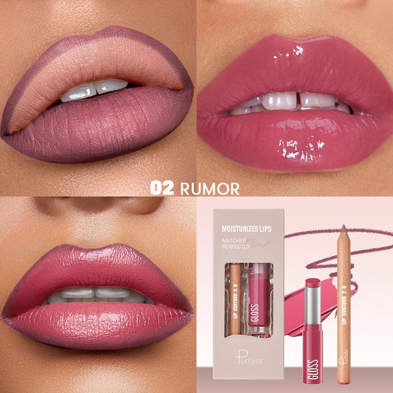 Lip Liner Lipstick Kit Matte Water Light.