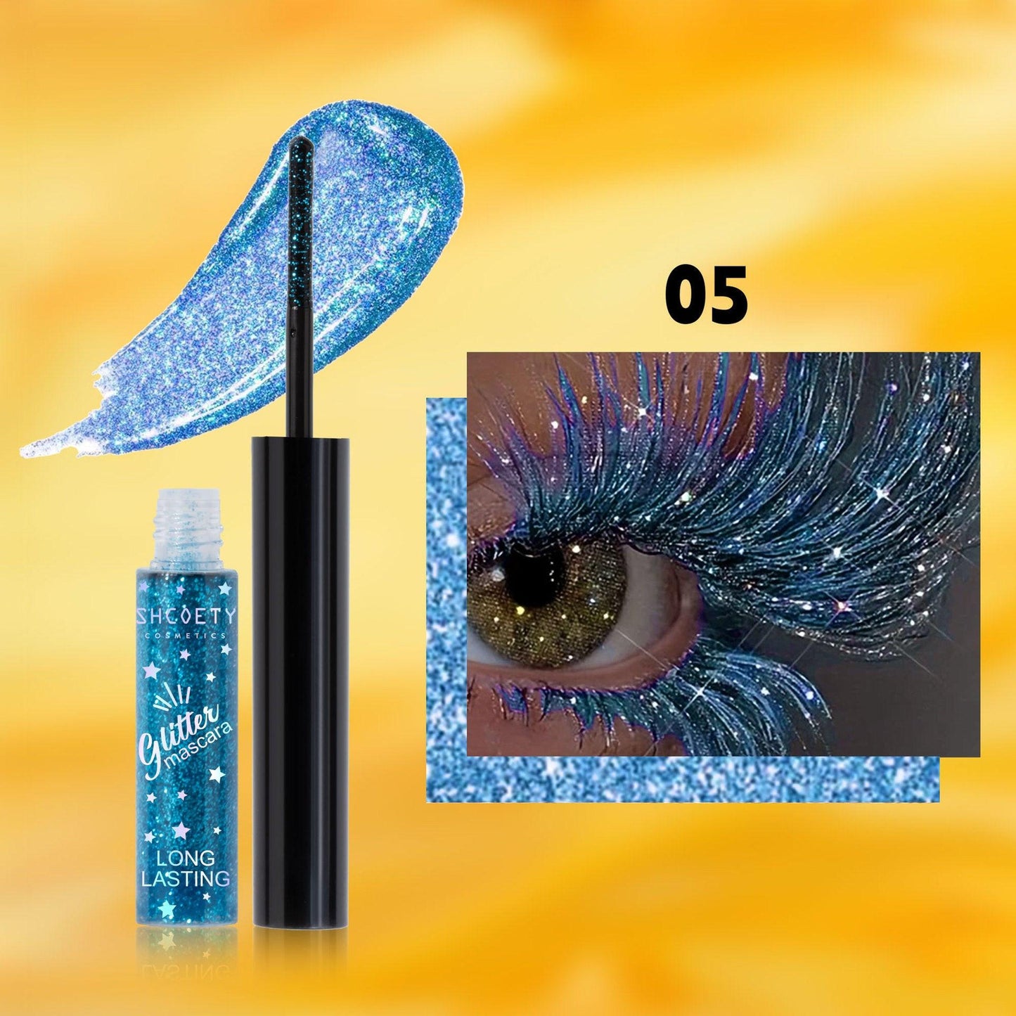 Color Mascara 5 Colors Waterproof Not Smudge.