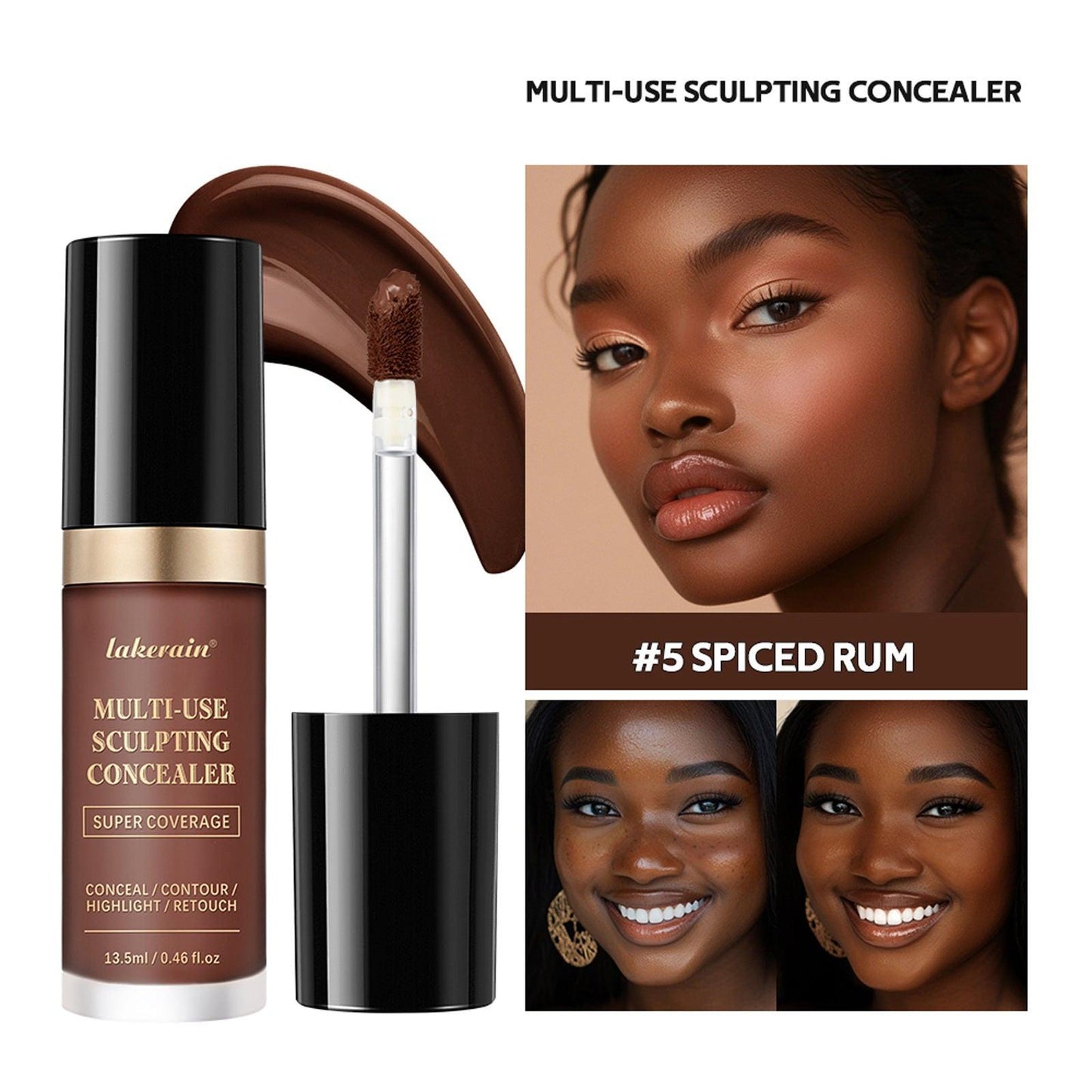 Moisturizing Concealer Honey Dark Circles Acne Spots Liquid Concealer.