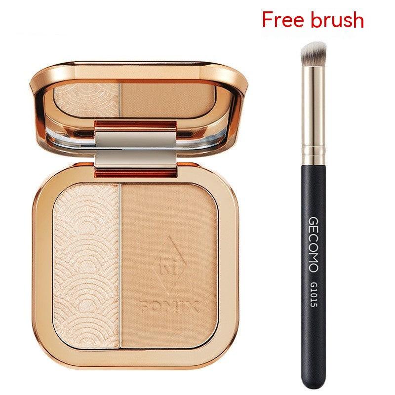Two-color Highlight Repair Makeup Palette.