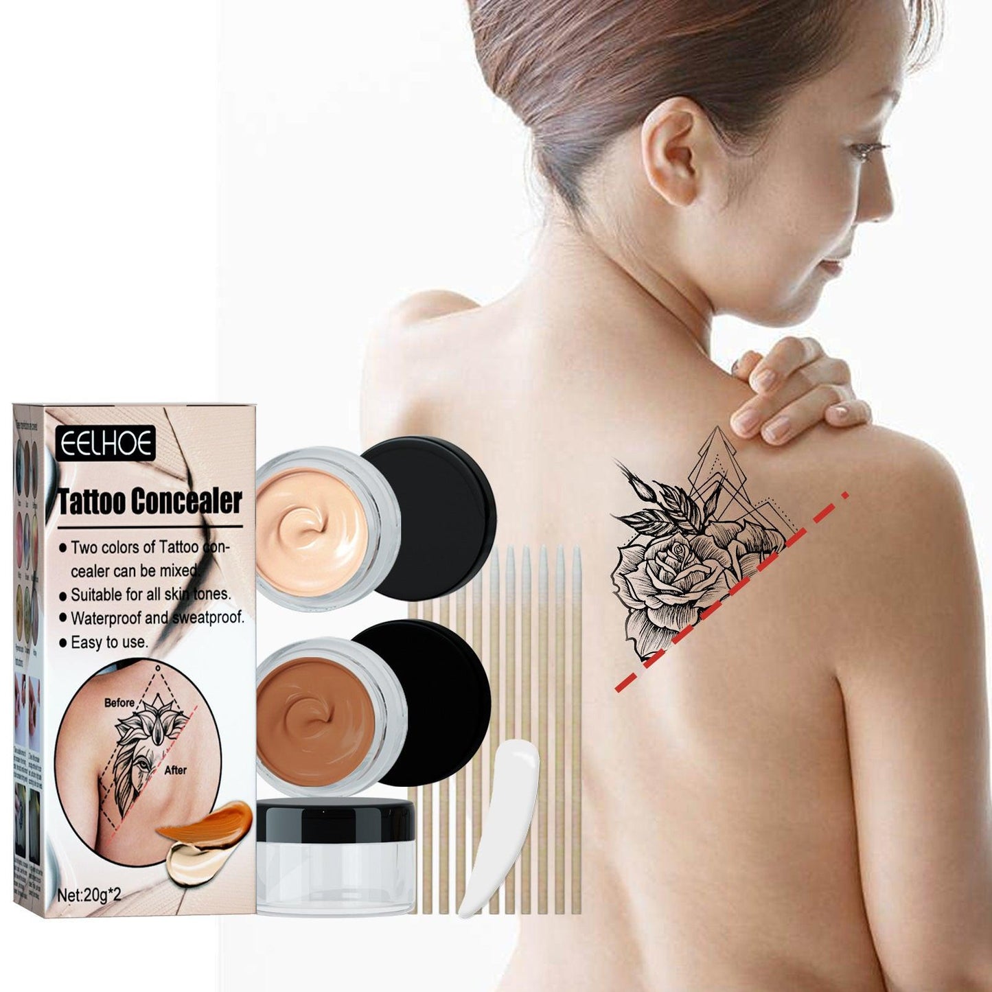 Tattoo Concealer Scar Birthmark Invisible Waterproof.