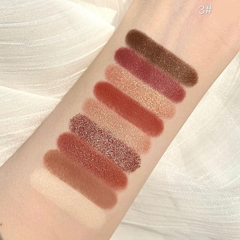 Pearlescent Matte Glitter 9 Color Eyeshadow Palette.
