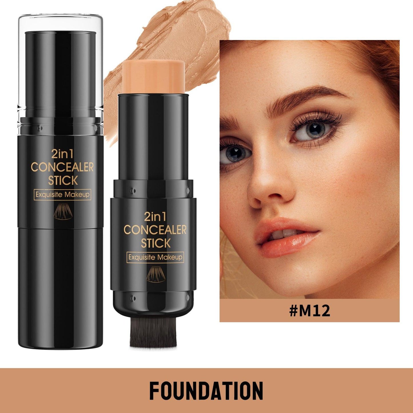Highlight Blush Double-headed Contour Stick With Brush.
