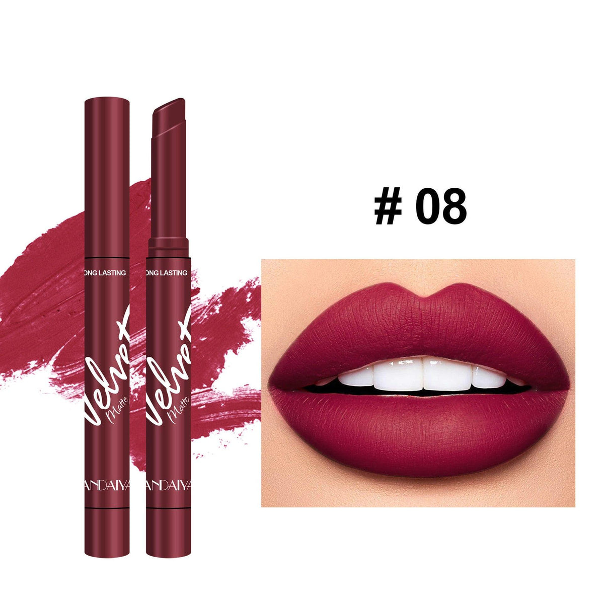 Velvet Matte Lipstick Discoloration Resistant Matte Moisturizing.