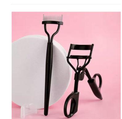Semi-arc Steel Tooth Brow Groomer Double Head Concealer Brush.