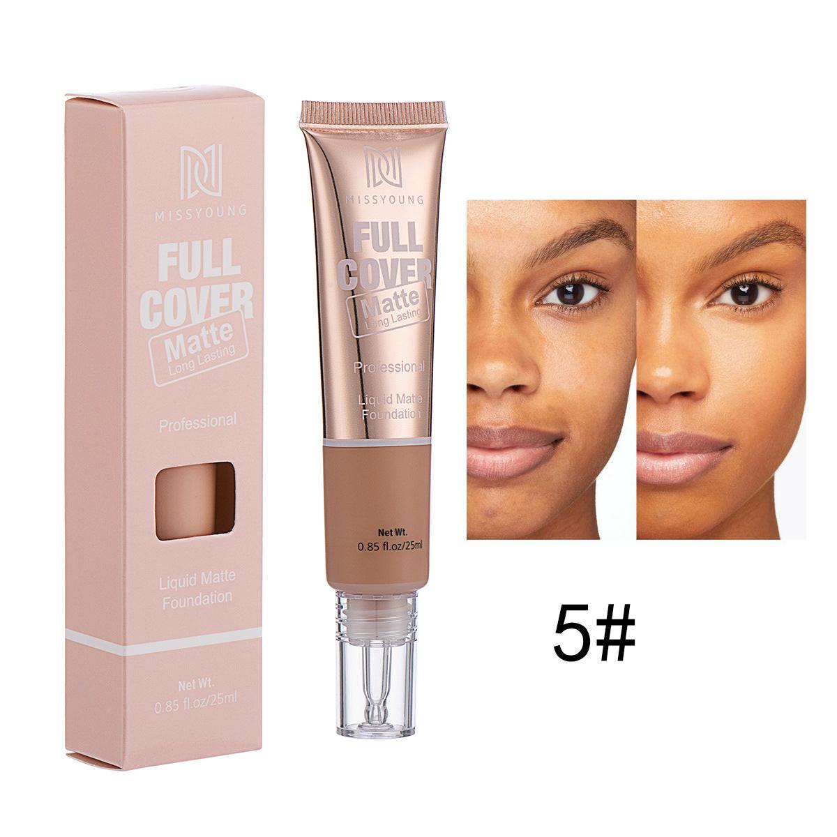 Lightweight Breathable Concealer Matte Liquid Foundation.
