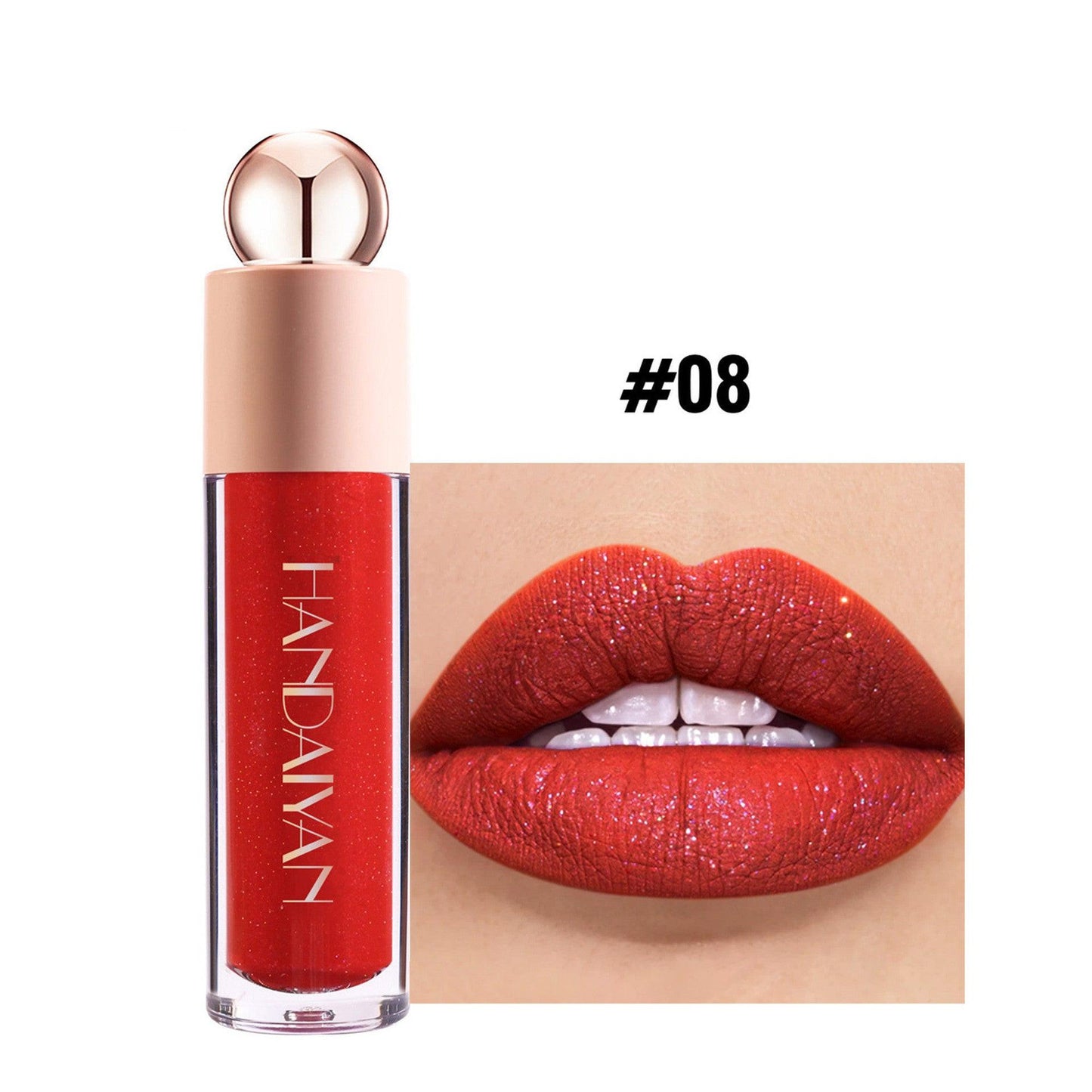Flash Lip Gloss Moisturizing Thin And Glittering Matte Lip Gloss Velvet Lipstick.