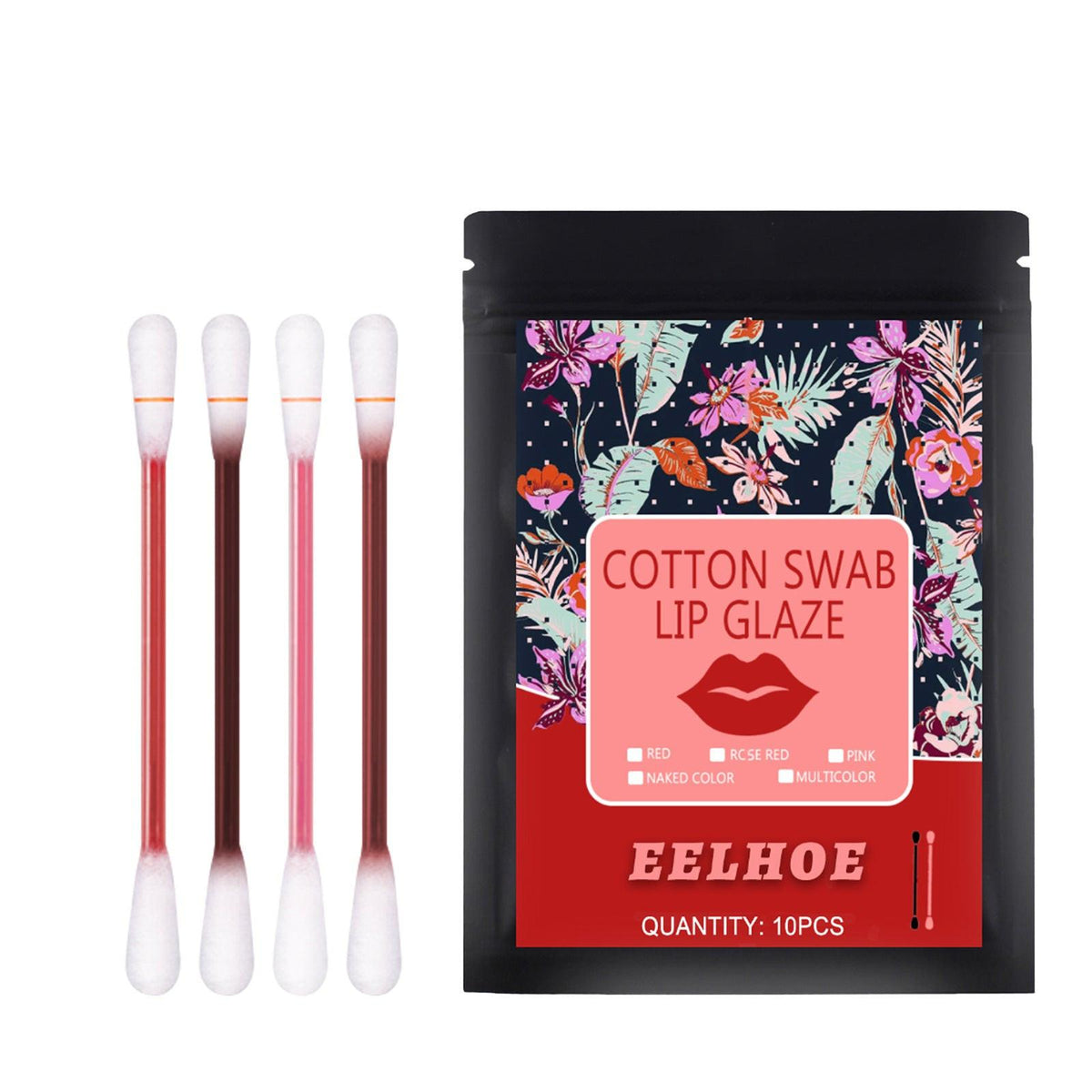 Moisturizing Non Stick Cup Portable Cotton Swab Lipstick.
