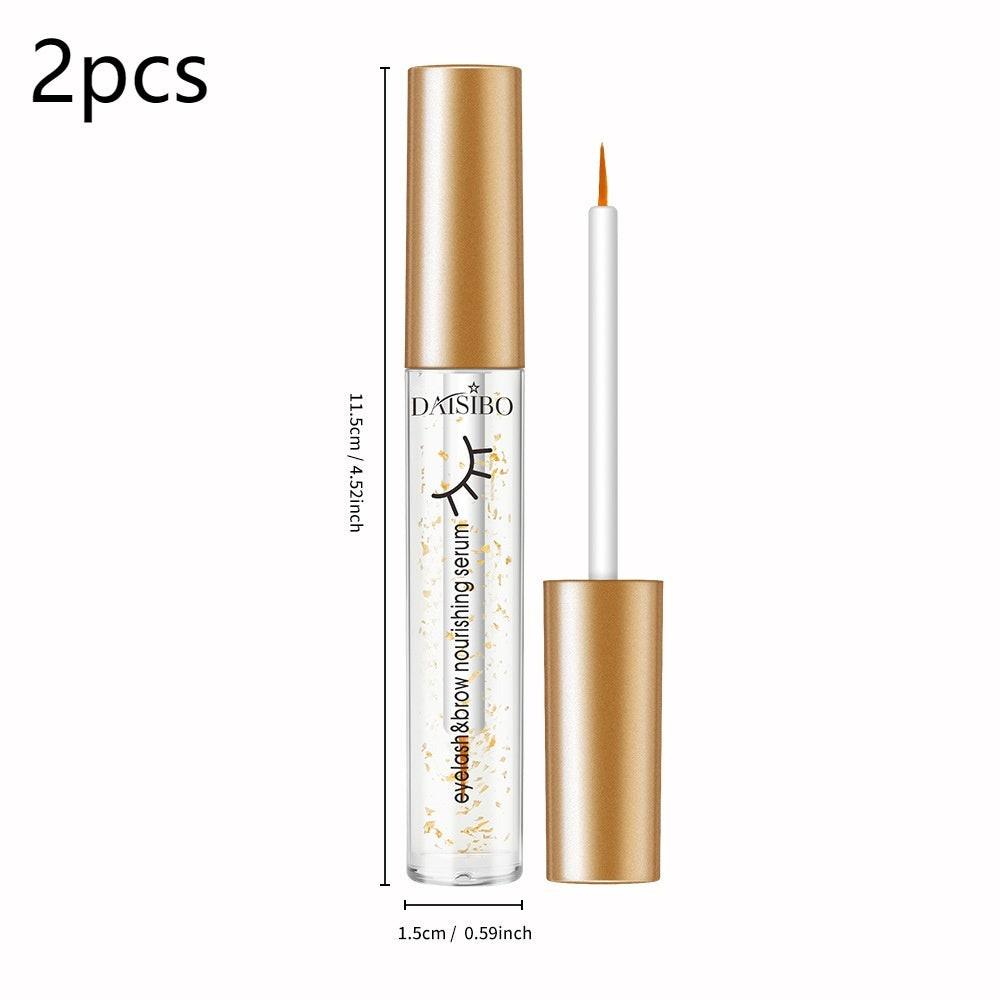 Gold Foil Plain Black Thick Natural Eyelash Growth Solution.