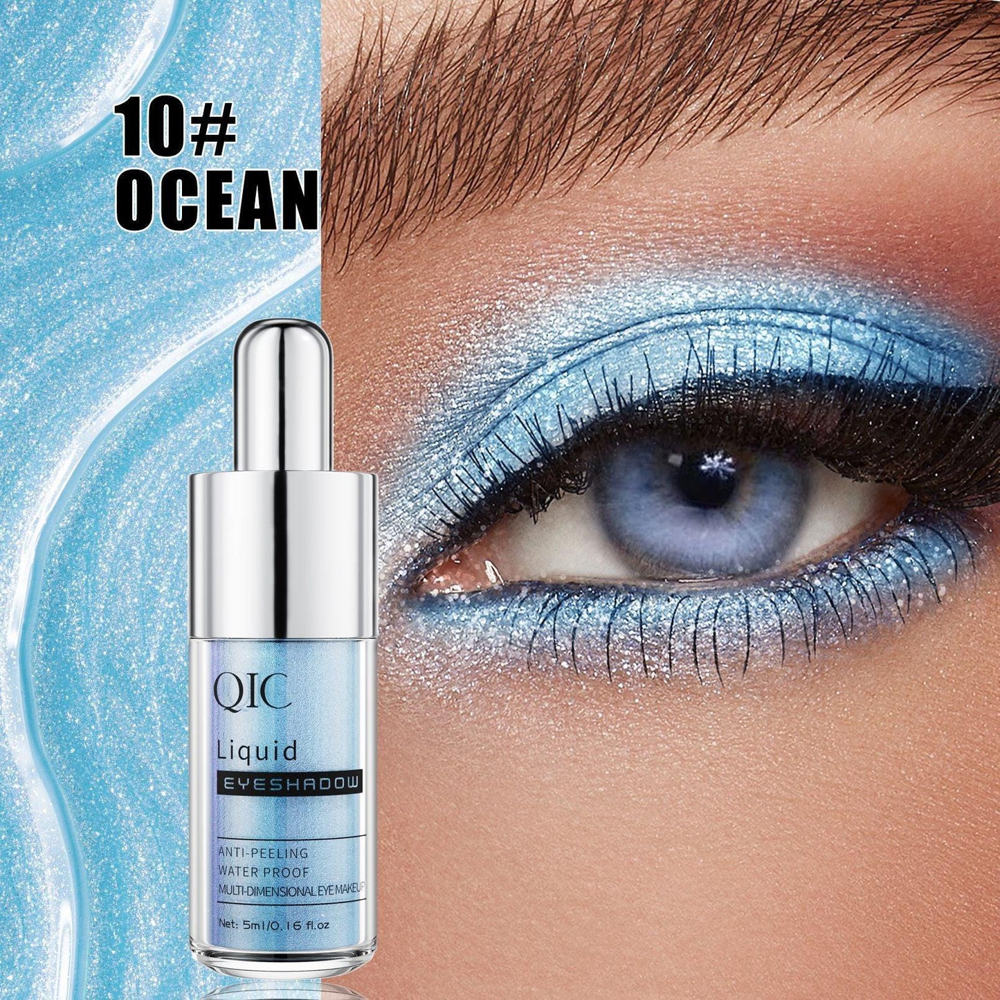 High-gloss Multicolor Pearlescent Liquid Color Eye Shadow.