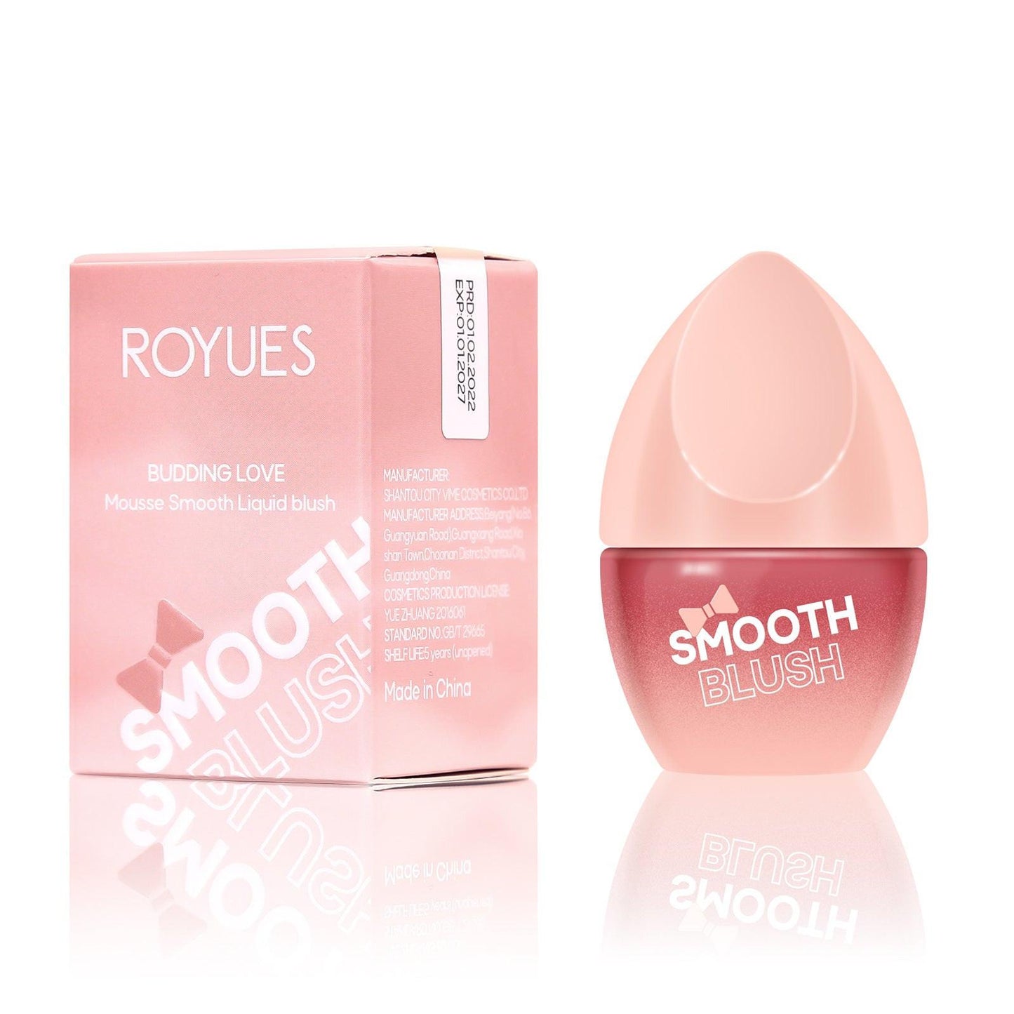 Natural Rouge Powder Easy Color Lip Cheek Blush.