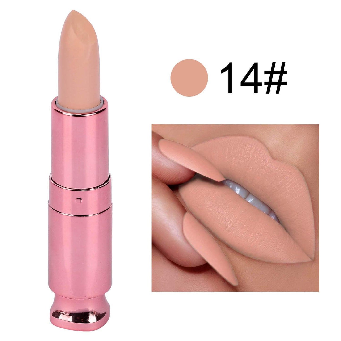 Easy To Color Matte No Stain On Cup Long Lasting Lipstick Lip Balm.