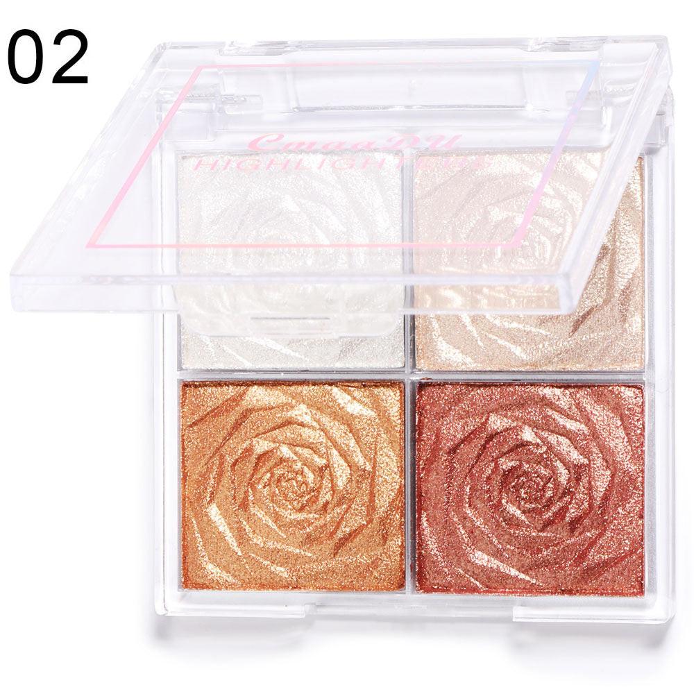 CmaaDu 4 Color Highlighter Eyeshadow Blush.