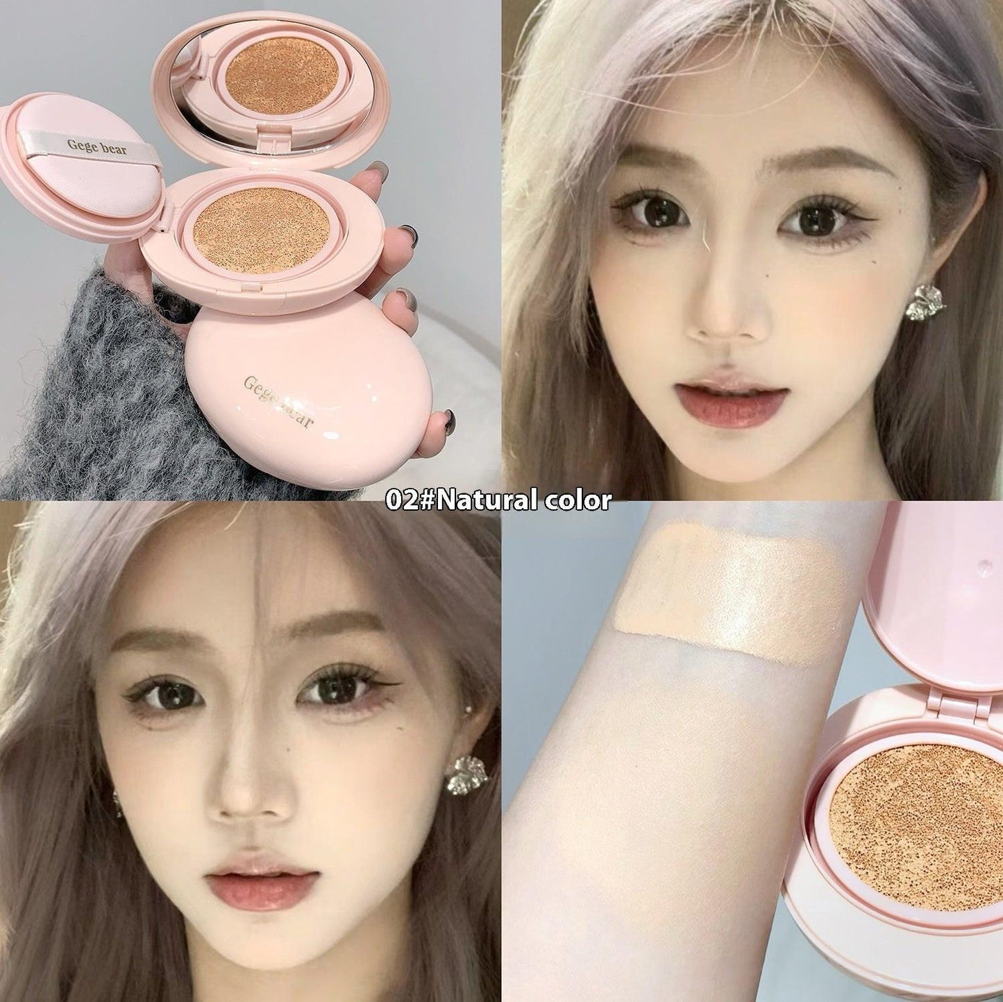 Cream Skin Light Luxury Face Cushion BB Cream Concealer Nude Color Makeup Girlish Style.