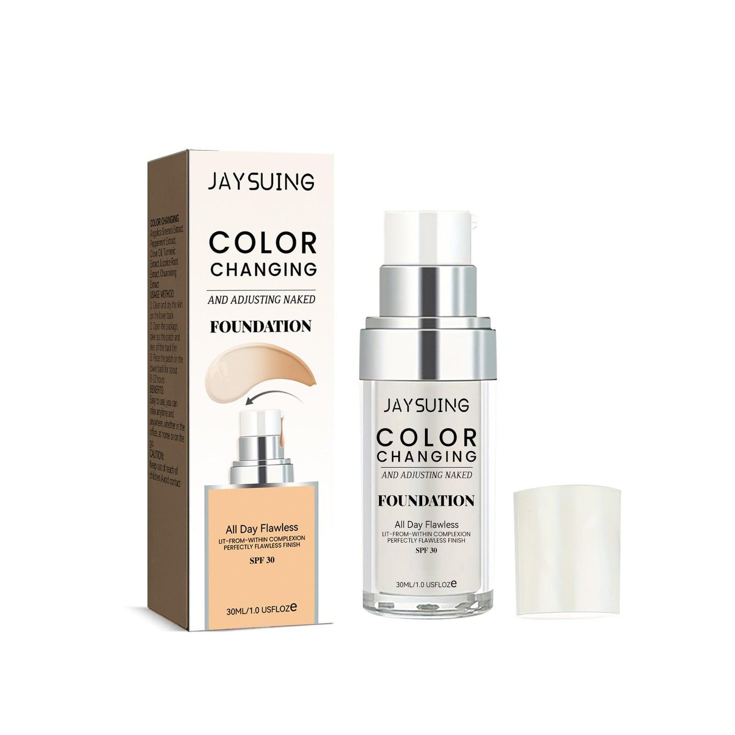 Concealer Oil Control Liquid Foundation Light Bottom.