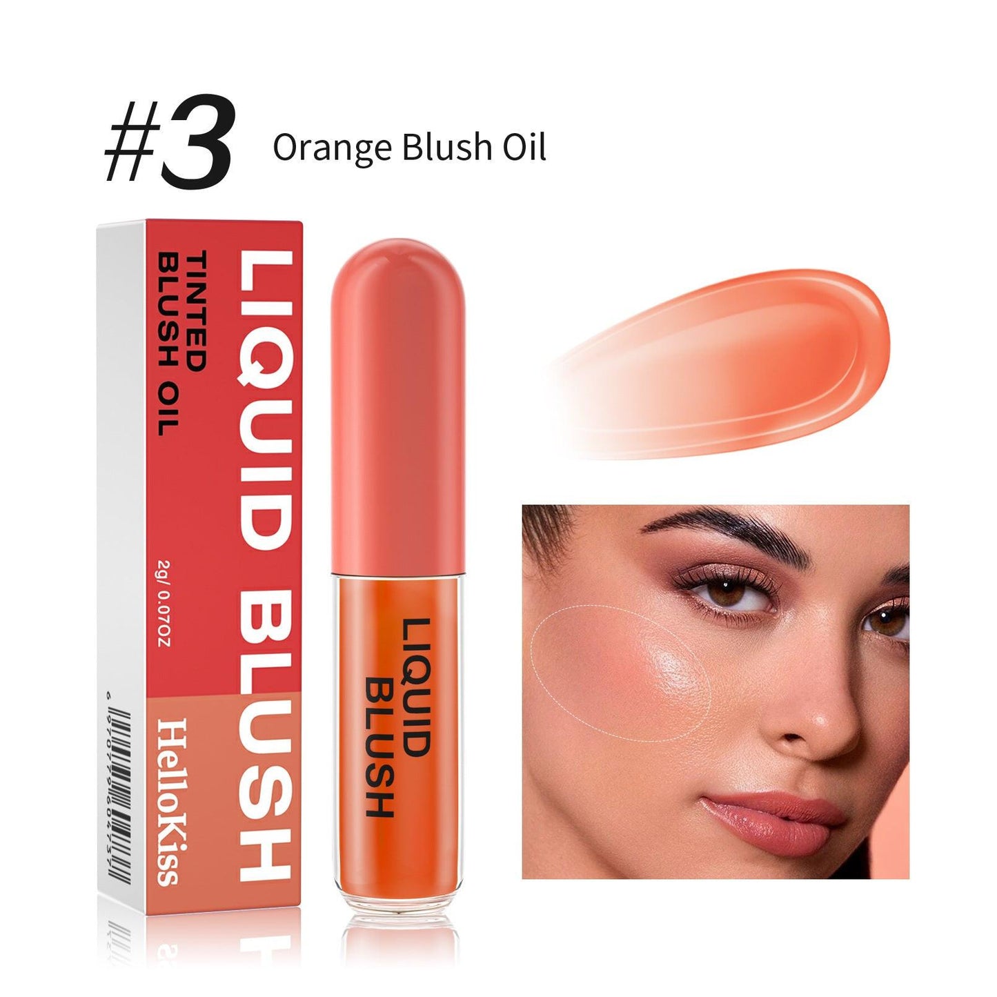 Rosy Non-fading Rouge Liquid Blush.