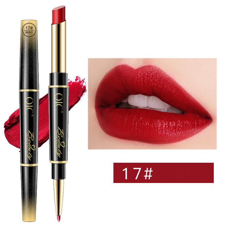 Double-ended Lipstick Pen Lip Liner Waterproof Non-stick Cup.
