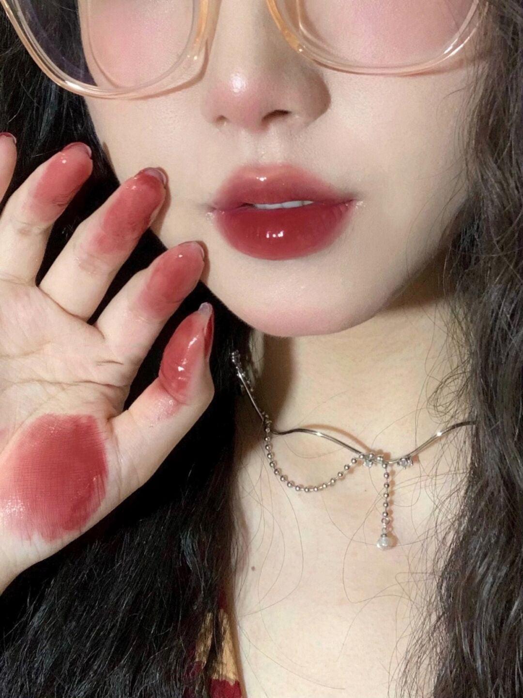 Aqua Mirror Glass Lip Glaze Lipstick.