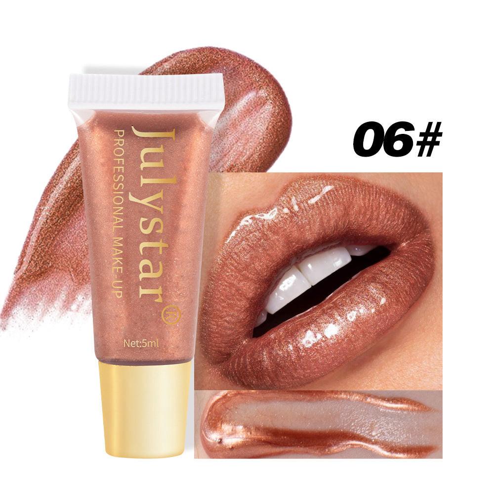 Nourishing Moisturizing Pearlescent Lip Gloss Long Lasting Waterproof.
