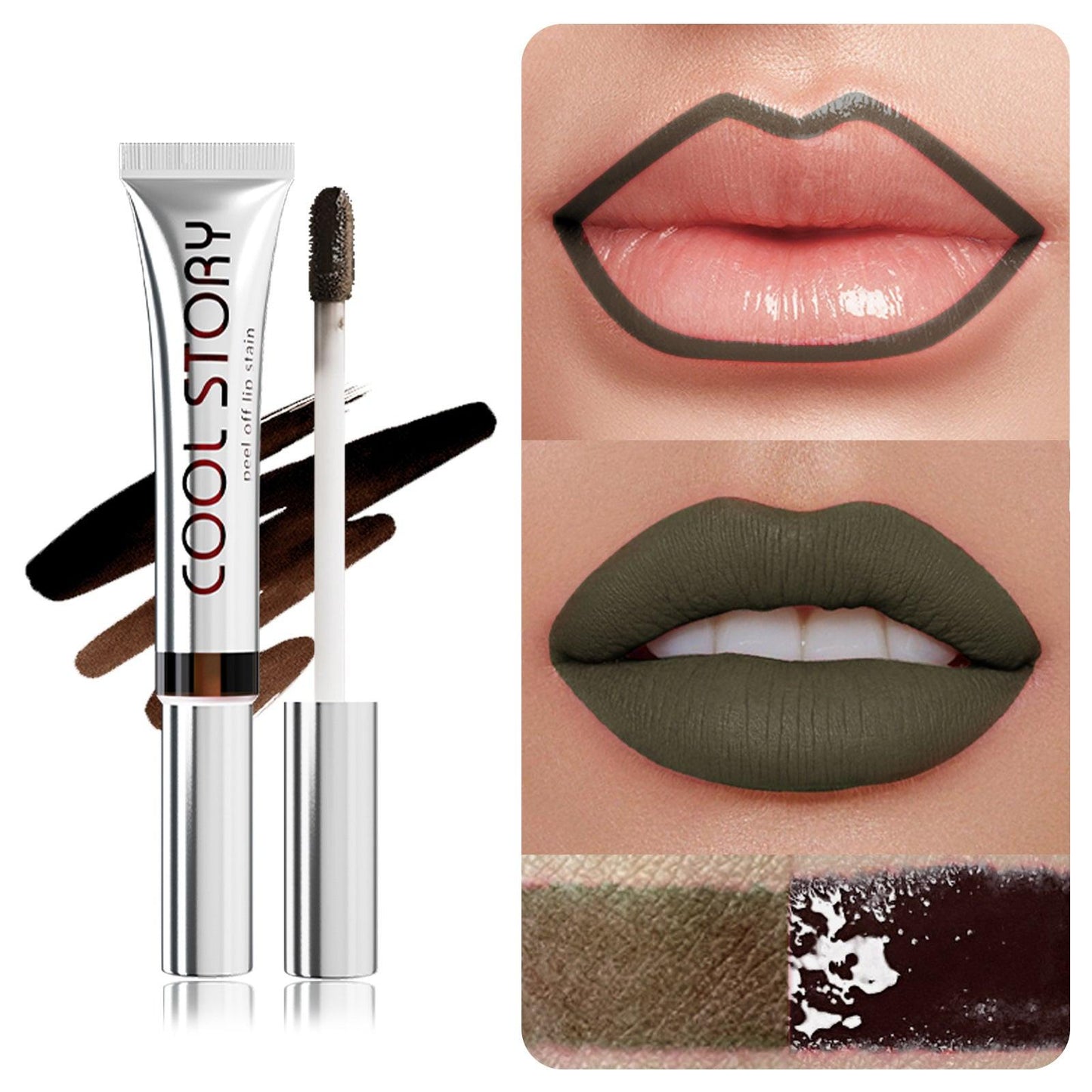 Single Stripping Lip Lacquer Matte No Stain On Cup.