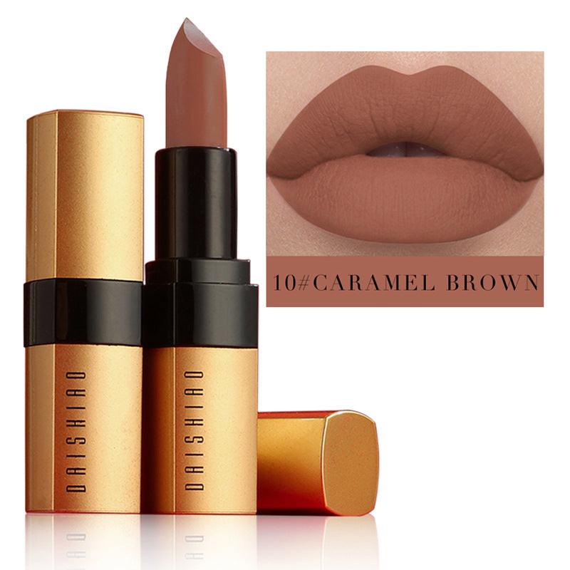 Lipstick Gold Tube Matte Nonstick Cup Waterproof.