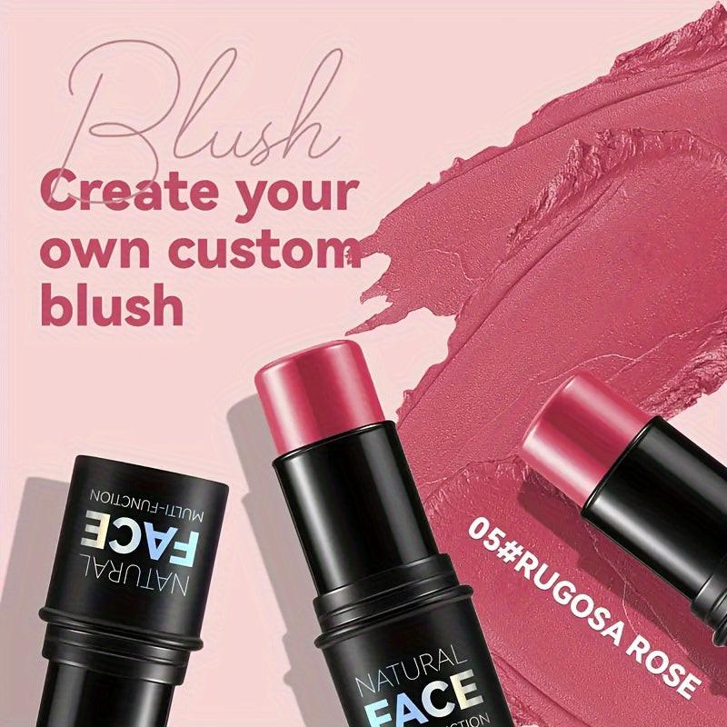 4pcs Cream Blush Contour Highlighter Stick for Cheeks Eyes Lips Lightweight Dewy Finish Blush Stick Waterproof Long Lasting Contour Stick Trio Wand Face Makeup Set for Girls And Women Valentine'S Day Gift.