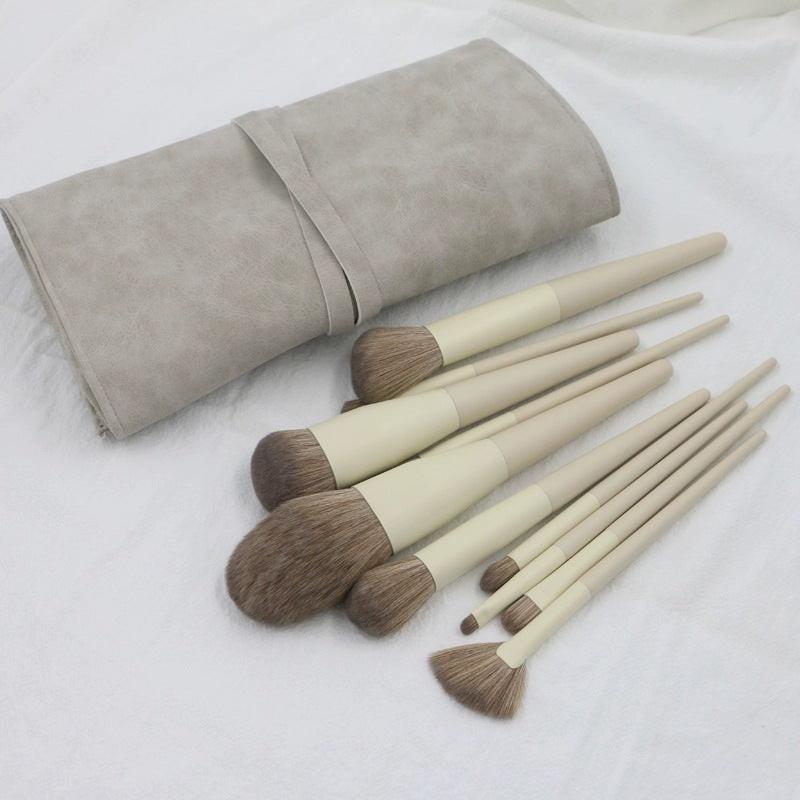 10 PCs Eye Shadow Foundation Blush Nose Shadow Face Powder Concealer Brush Makeup Tools.