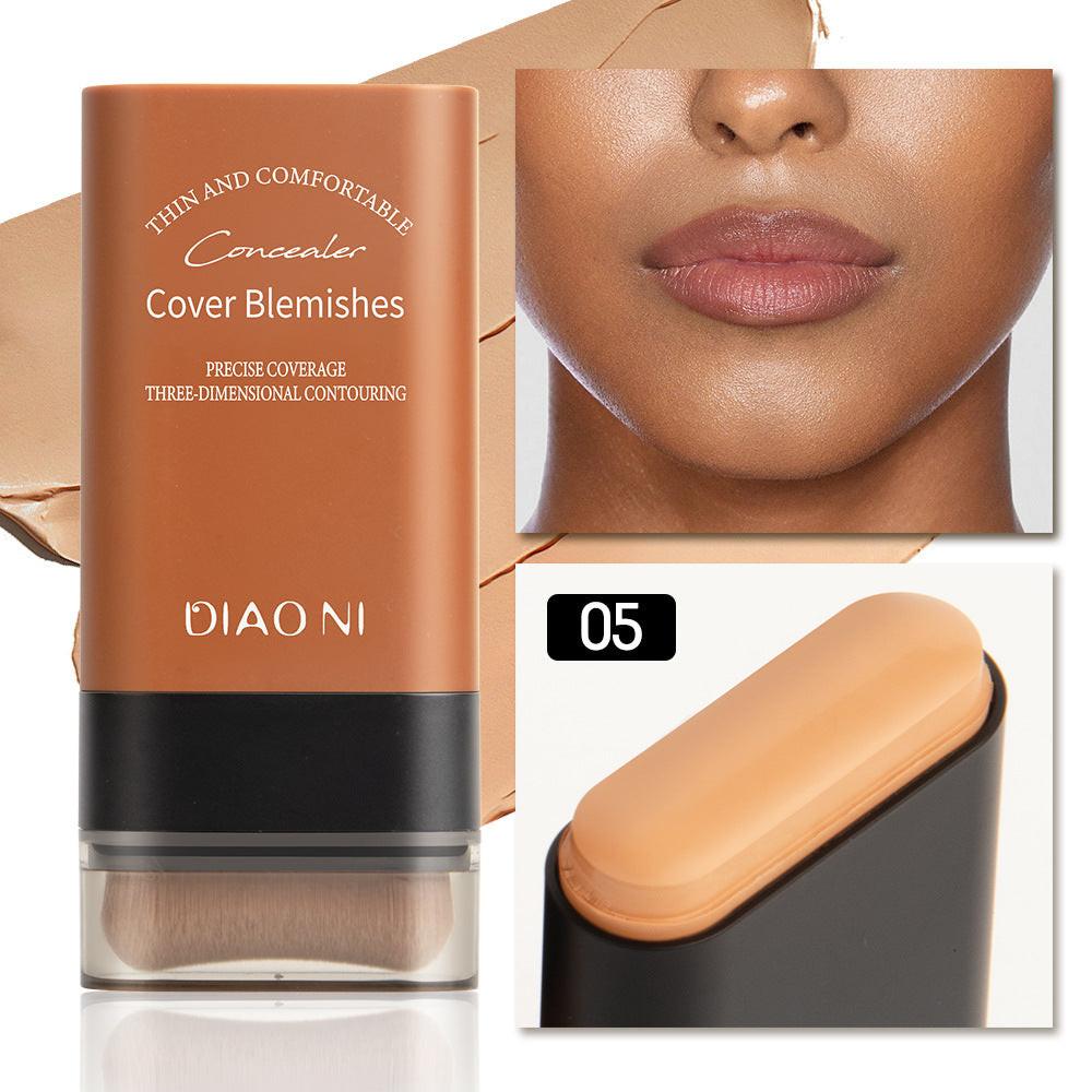 5 Colors With Brush 20g Moisturizing Light Transparent Concealing Foundation.