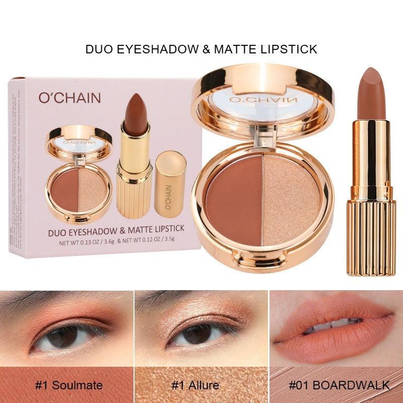 Pearlescent Double-color Eye Shadow Matte Lipstick Does Not Fade Nonstick Cup.