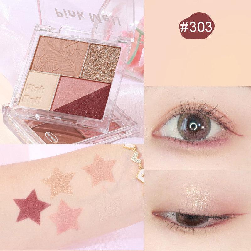 Fingertip Magic Eyeshadow Newbie Low Saturation Milk Tea Earth Color Pearl Matte.