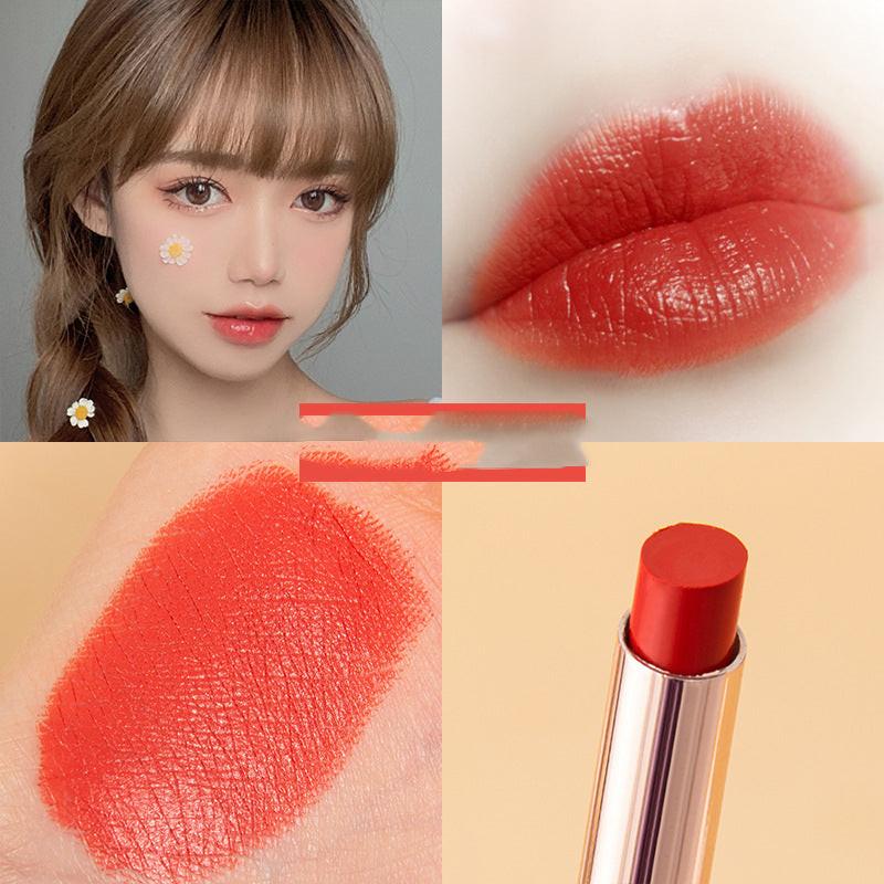 Golden Thin Tube Semi-matte Velvet Matte Moisturizing Lipstick.