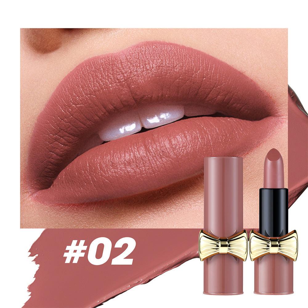 Bow Lipstick Matte Velvet Lasting.