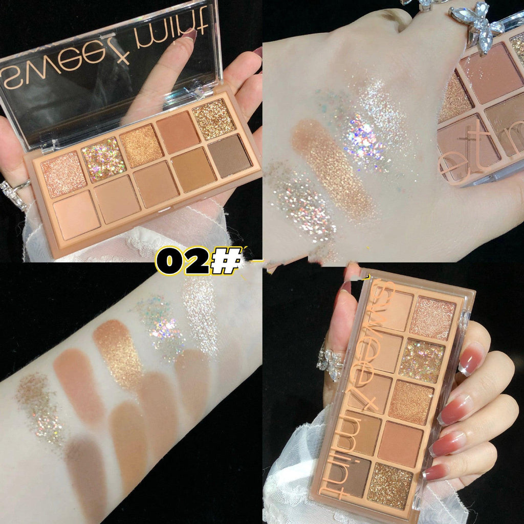 10Shades Of Eyeshadow Pearly Matte Earth Lasting Palette.