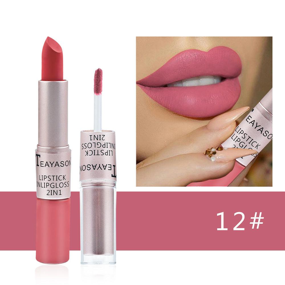 Double-ended Non-stick Cup Matte Matte Lip Gloss.