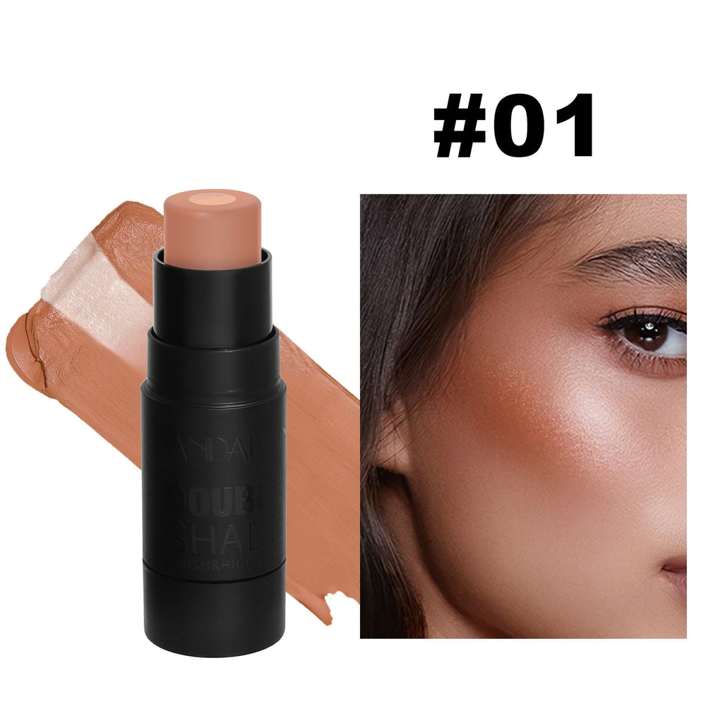 Multi-Color Sandwich Blush Stick Natural Nude Dress Brightening Color Solid Blush Shading Cream.